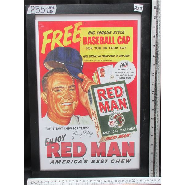 Redman Chewing Tabacco Advertising Poster