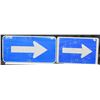 Image 1 : 2 Different Metal Arrow Highway Signs (24"x12" and 18"x12")