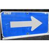 Image 3 : 2 Different Metal Arrow Highway Signs (24"x12" and 18"x12")