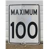 Image 1 : Maximum 100 Metal Highway Sign (24"x29.5")