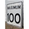 Image 2 : Maximum 100 Metal Highway Sign (24"x29.5")