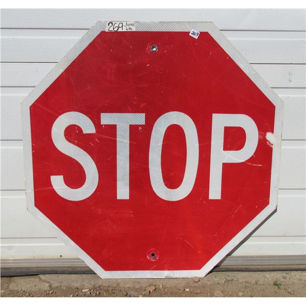 Lg. Metal Highway Stop Sign (29.5"x29.5")