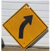 Image 1 : Slow Curve Metal Highway Sign (29.5"x29.5")