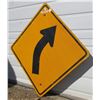 Image 2 : Slow Curve Metal Highway Sign (29.5"x29.5")