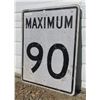Image 2 : Maximum 90 Metal Highway Sign (24"x29.5")