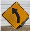 Image 3 : Lg. Metal Slow Curve Highway Sign (29.5"x29.5")