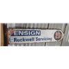 Image 4 : Ensign Oil Rockwell Servicing Metal Sign (48"x5"x22")