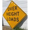 Image 2 : Lg. OverHeight Loads Metal Highway Sign (35.5"x35.5")