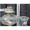 Image 3 : #2 Glass Colonial Coal Oil Lamp with Chimney
