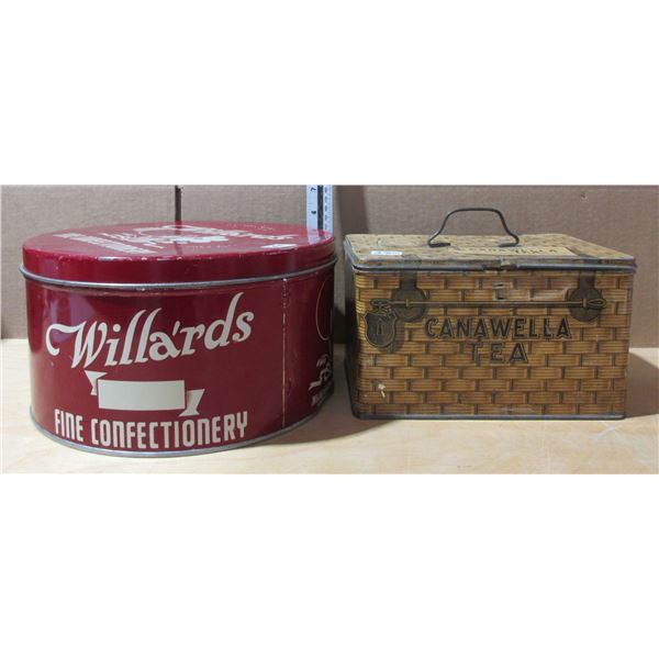 Willard's and Canawello Lunch Box Tea Tin