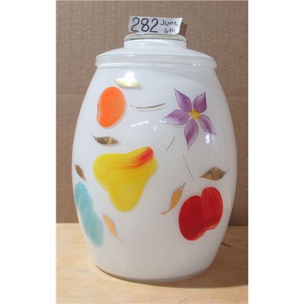 Vintage Flowered Cookie Jar
