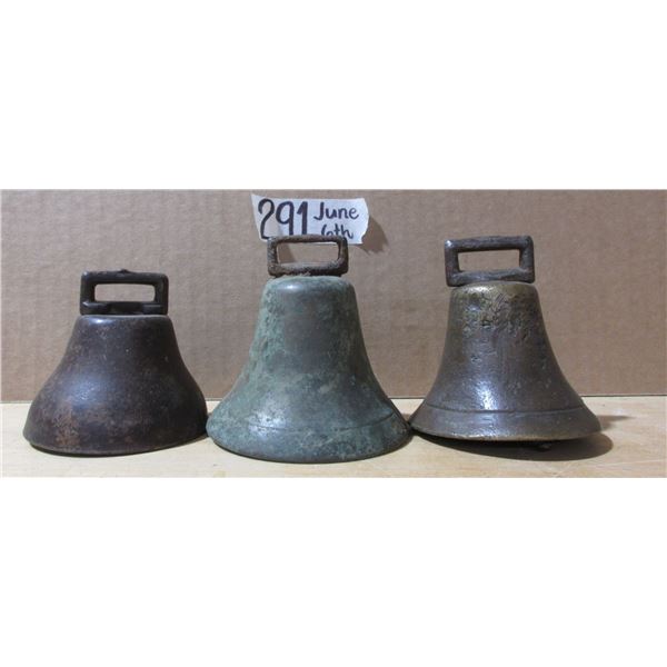 3 Brass Sheep Bells