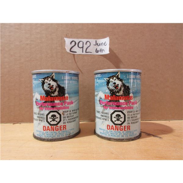 2 Malamute Gasoline Additive Tins (Full)