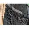 Image 3 : Black Leather Jacket w/ Fringe – Woman’s Size MED