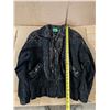 Image 4 : Black Leather Bomber Jacket – Woman’s Size MED