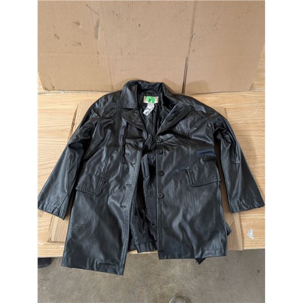 Jacket – ¾ length w/ belt – Penman - Polyvinyl – Woman’s Size XL