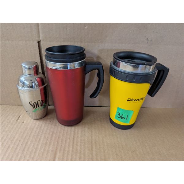 (2) Travel Mugs & Shaker