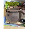 Image 3 : Cast iron pan and wall mount  and 2 pairs of shoes