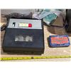 Image 2 : lot of misc antiques and vintage items- tape recorder, tape measurer