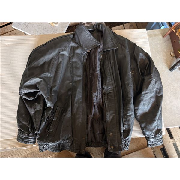 Rivage Large Leather Black Jacket