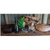 Image 1 : Lot of Misc. Items (Decor, Wood Snow globe, Basket Decor, and etc.)