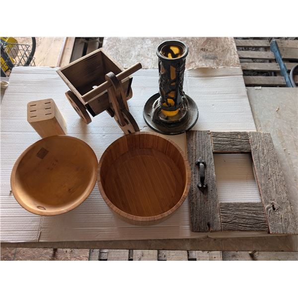 Lot of Wood Decor and Etc. Decor as Shown