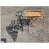Image 1 : Wood Stand Comes Apart w/ variety garden Decor