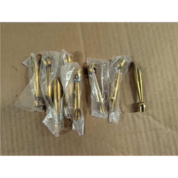 Lot of Vintage Brass Pen Holders (1) Open (7) Sealed