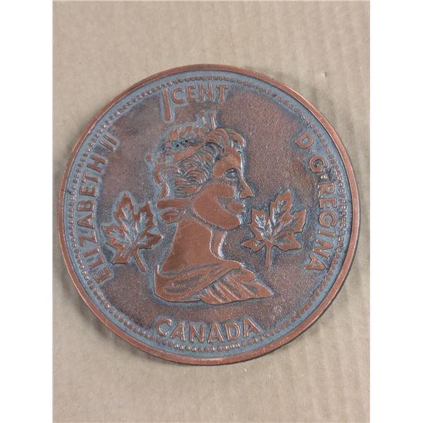 Unique Wall Decor (Vintage Canadian Regina Pennie) 6"
