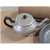 Image 4 : Vintage Kitchen Lot (Sona ware Tea Pot, Roller (Missing Handles) and Baking Tin)