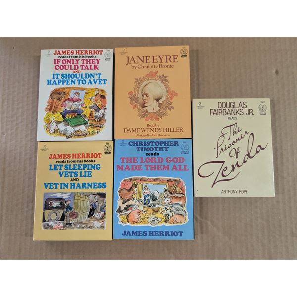 Vintage Reads Cassette Tapes (James Harriot, jane Eyre, and etc.)