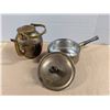 Image 2 : Vintage Brass Tea Pot and Vintage Brass Plated Pot