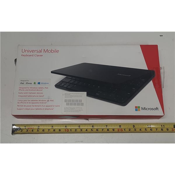 Microsoft Universal Mobile Keyboard designed for iPad, iPhone, Android, and Windows devices. (New Ne