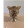 Image 1 : Heavy Solid Brass Vintage Décor Style Goblet (Roughly 4lbs.)