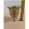 Image 3 : Heavy Solid Brass Vintage Décor Style Goblet (Roughly 4lbs.)