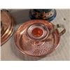 Image 3 : Vintage Copper/Copper Plated Items (Lamp (not Working) Vase, Candle Holder, Etc,)