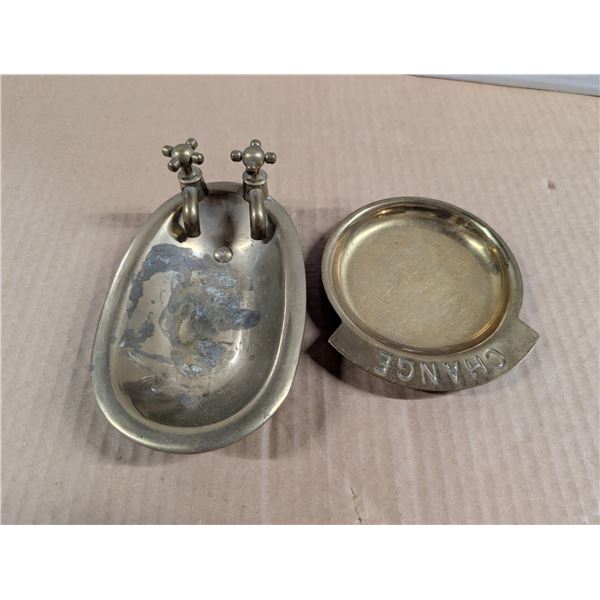 (2) Brass Change Holders (1) Sink Design