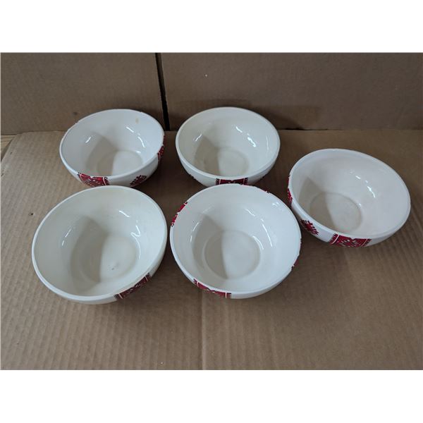 (5) Ukrainian Soup Bowls