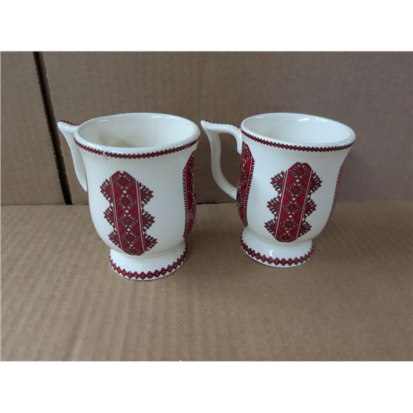 (2) Ukrainian Coffee Mugs