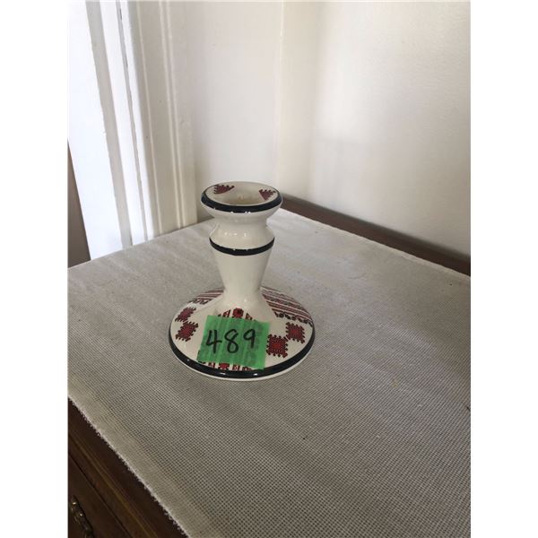 (2) Ukrainian Ceramic Candleholders