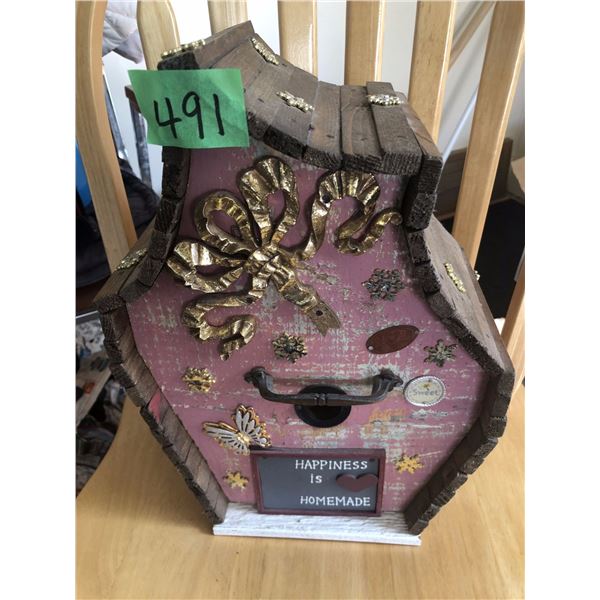 Wooden Bird House, 18-20” tall