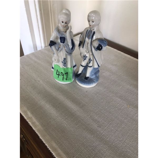 Man/Lady China Figurines, 6” tall