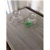 Image 1 : (2) Heavy Glass Candleholders