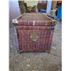 Image 4 : Wood Whicker Storage Box w/ misc. Christmas Decor