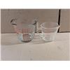 Image 1 : (2) Measuring Cups (1) Fire King Anchor Hocking and Pyrex