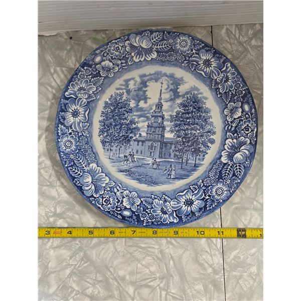 Liberty blue decorative plate- made in england
