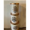 Image 3 : (4) Piece Tin Canister Set – Deco Ware