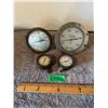 Image 1 : (2) Thermometers, 5” and 6” Diameter, (2) Gauges