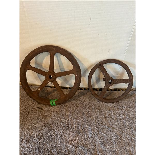 (2) Steel Wheels, 13” & 10”