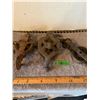 Image 1 : (3) Cast Pulleys (Large one has a break on pulley wheel)